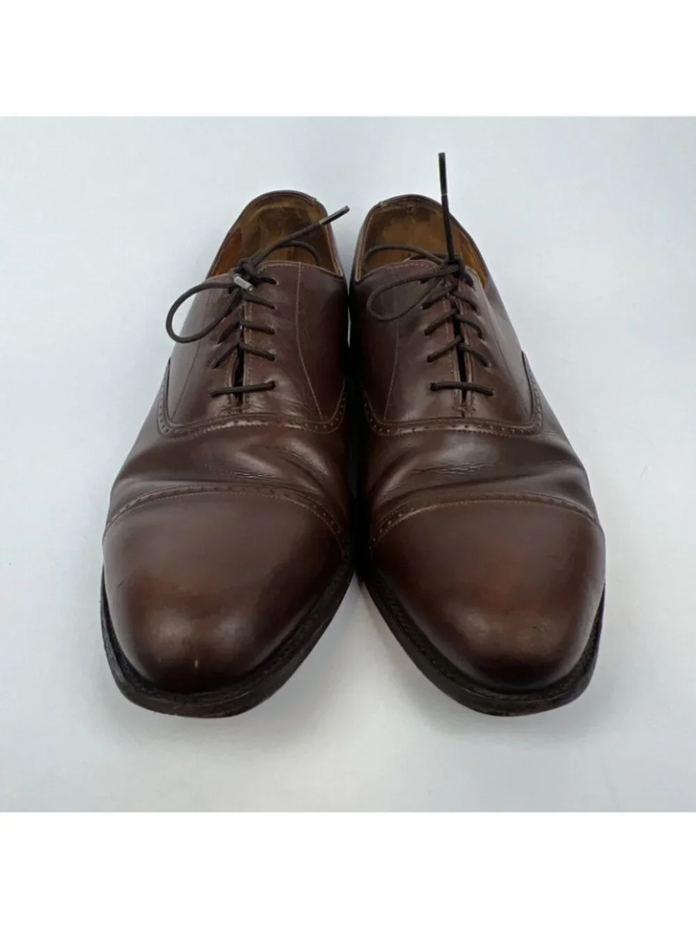 Lord & Taylor Brown Cap Toe Oxford Dress Shoes – Size 10 | Made in England